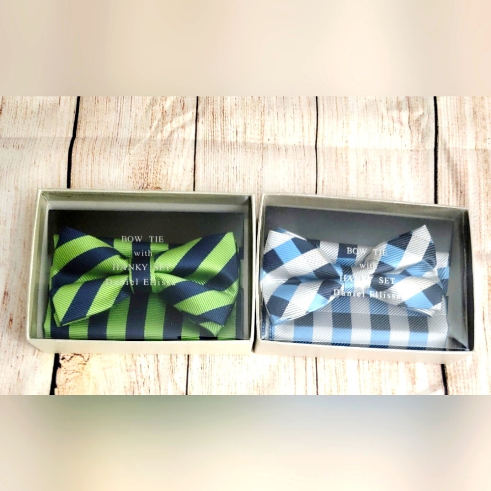 2 - Daniel Ellissa Bow Tie with Hanky Set